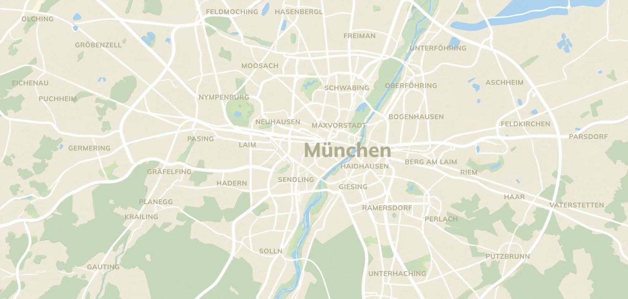 Eine Landkarte von München